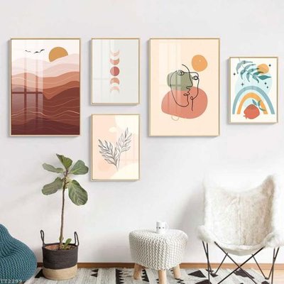 Tải về file tranh gốc File tranh treo 5 tấm tối giản Minimalist Art TT2299 (để in quảng cáo)