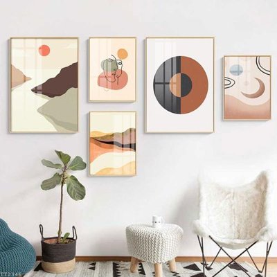 Download file gốc File tranh treo 5 tấm tối giản Minimalist Art TT2346 (in mica) 3D
