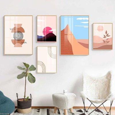 File PSD File tranh treo 5 tấm tối giản Minimalist Art TT2349 (gốc) nhiều lớp (multi-layer)