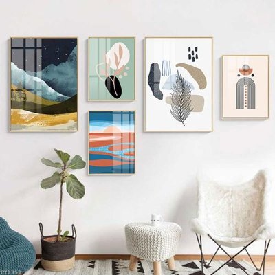 Tải file gốc in lụa File tranh treo 5 tấm tối giản Minimalist Art TT2352 siêu nét