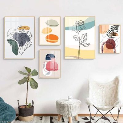 File tranh gốc File tranh treo 5 tấm tối giản Minimalist Art TT2383 (bản quyền) độc đáo