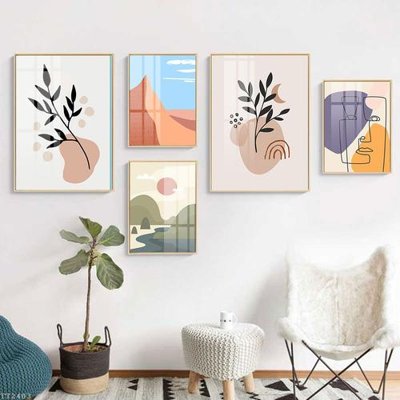 Chi tiết file ảnh File tranh treo 5 tấm tối giản Minimalist Art TT2403 sắc nét