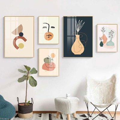 File gốc File tranh treo 5 tấm tối giản Minimalist Art TT2411 (trang trí) cho phòng khách