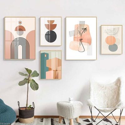 File in ấn chuyên nghiệp File tranh treo 5 tấm tối giản Minimalist Art TT2429 (file gốc)