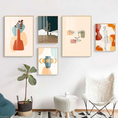 File tranh File tranh treo 5 tấm tối giản Minimalist Art TT2451 (gốc) chủ đề con người