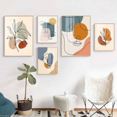 File in mica File tranh treo 5 tấm tối giản Minimalist Art TT2482 (bản gốc) siêu trong