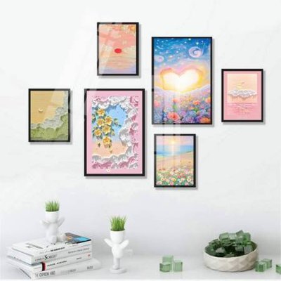 File tranh File tranh bộ 6 tấm hoa décor 5D TT25033 (gốc) chủ đề động vật