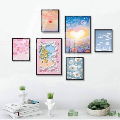 Tệp tin gốc File tranh bộ 6 tấm hoa décor 5D TT25060 (dùng cho in ấn) chuyên nghiệp