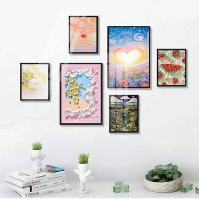 Download file File tranh bộ 6 tấm hoa décor 5D TT25067 (chuẩn in) File tranh bộ 6 tấm hoa décor 5D TT25067