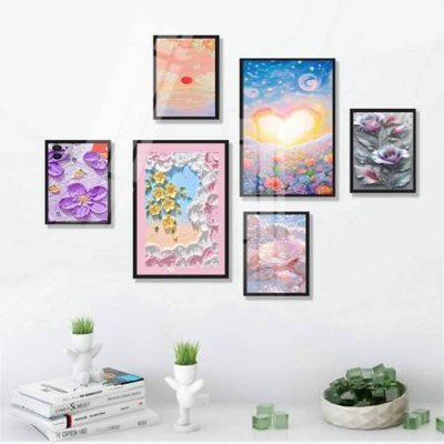 File tranh File tranh bộ 6 tấm hoa décor 5D TT25087 (ảnh gốc) cho in ấn kỹ thuật số