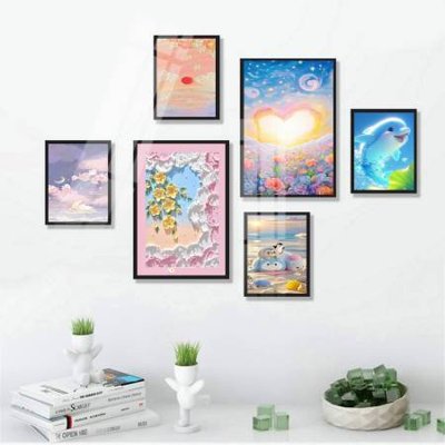 Tải file File tranh bộ 6 tấm hoa décor 5D TT25100 (gốc) làm file thiết kế