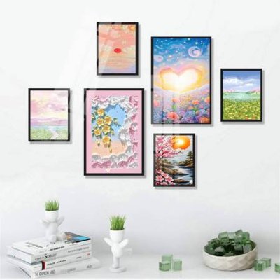 File gốc File tranh bộ 6 tấm hoa décor 5D TT25111 (ảnh rõ nét) để in