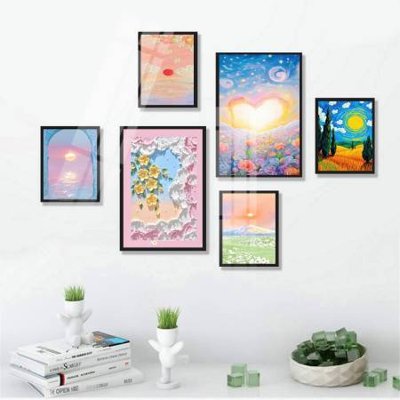 Tải file File tranh bộ 6 tấm hoa décor 5D TT25118 (ảnh gốc) in tranh kính