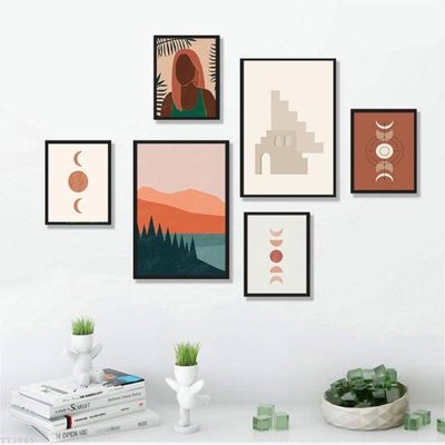 File in ấn File tranh treo bộ 6 tấm tối giản Minimalist Art TT3005 (bản gốc) cao cấp
