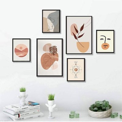 File PSD File tranh treo bộ 6 tấm tối giản Minimalist Art TT3007 (bản gốc) đã tách nền