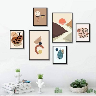 Download file ảnh gốc File tranh treo bộ 6 tấm tối giản Minimalist Art TT3027 để in ấn