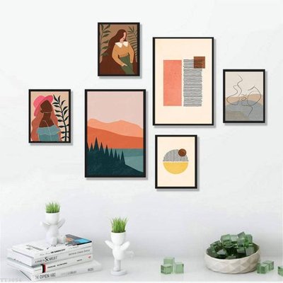 File tranh File tranh treo bộ 6 tấm tối giản Minimalist Art TT3056 (gốc) chủ đề tĩnh vật