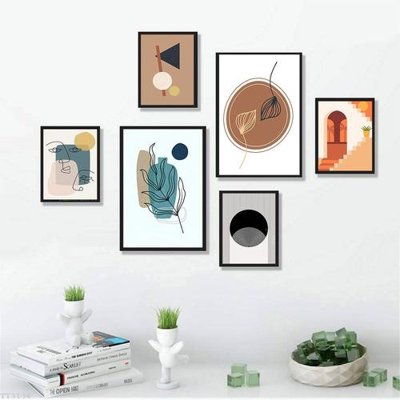 File gốc File tranh treo bộ 6 tấm tối giản Minimalist Art TT3136 (cho in UV) siêu nét