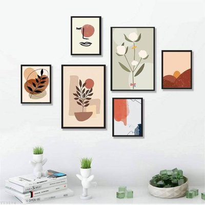 Download file ảnh gốc File tranh treo bộ 6 tấm tối giản Minimalist Art TT3174 để in ấn
