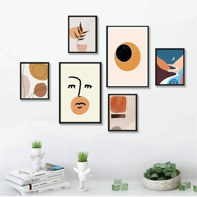 File in mica File tranh treo bộ 6 tấm tối giản Minimalist Art TT3180 (bản gốc) siêu trong