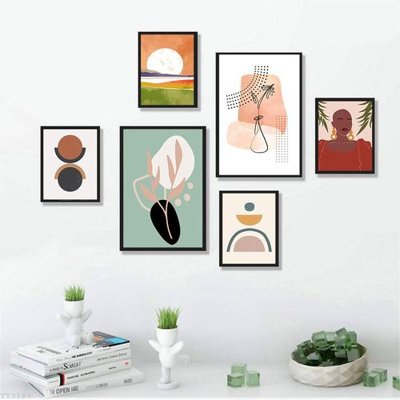 File gốc File tranh treo bộ 6 tấm tối giản Minimalist Art TT3185 (in mica) cắt laser