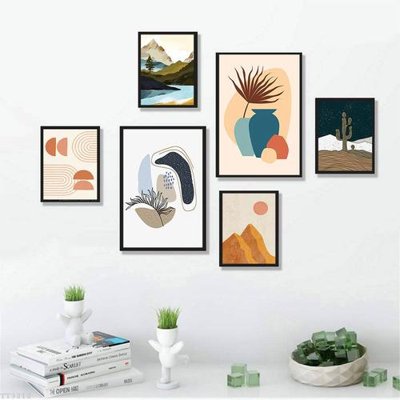 File gốc File tranh treo bộ 6 tấm tối giản Minimalist Art TT3212 (phiên bản chuẩn) để in ấn