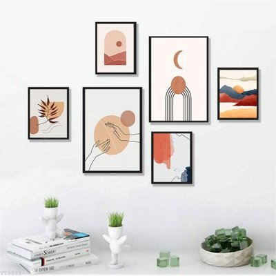 File tranh File tranh treo bộ 6 tấm tối giản Minimalist Art TT3221 (gốc) chủ đề tĩnh vật
