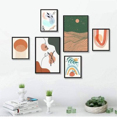 File tranh File tranh treo bộ 6 tấm tối giản Minimalist Art TT3269 (gốc) phong cách tối giản