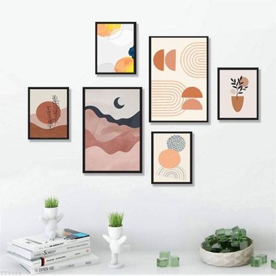 File tranh File tranh treo bộ 6 tấm tối giản Minimalist Art TT3311 (gốc) in film