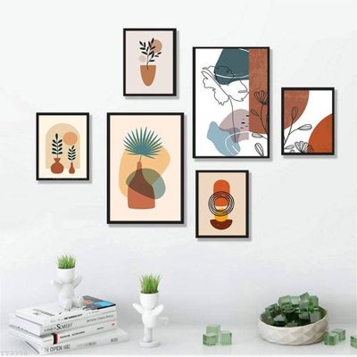 File tranh ảnh gốc File tranh treo bộ 6 tấm tối giản Minimalist Art TT3350 dùng cho in khổ lớn