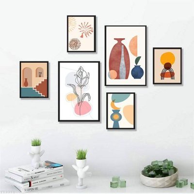 File PSD File tranh treo bộ 6 tấm tối giản Minimalist Art TT3371 (nguyên gốc) chất lượng cao