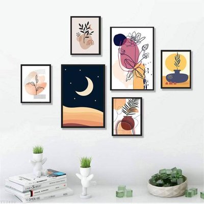 File in ấn File tranh treo bộ 6 tấm tối giản Minimalist Art TT3400 chuyên nghiệp
