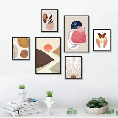 File gốc File tranh treo bộ 6 tấm tối giản Minimalist Art TT3417 (phong cách) tối giản
