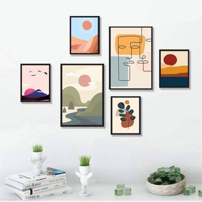 File PSD File tranh treo bộ 6 tấm tối giản Minimalist Art TT3429 (bản gốc) đã tách nền