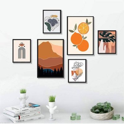 File PSD in ấn File tranh treo bộ 6 tấm tối giản Minimalist Art TT3431 (chất lượng cao)