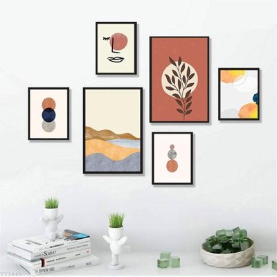 File gốc File tranh treo bộ 6 tấm tối giản Minimalist Art TT3440 (PNG) trong suốt (transparent)