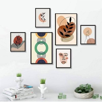 File tranh File tranh treo bộ 6 tấm tối giản Minimalist Art TT3448 (gốc) in backlit film