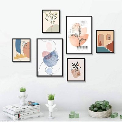 File tranh gốc PSD File tranh treo bộ 6 tấm tối giản Minimalist Art TT3449 còn nguyên layer