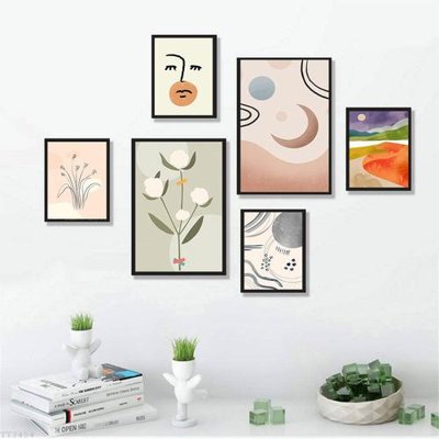 Download file File tranh treo bộ 6 tấm tối giản Minimalist Art TT3454 (gốc) in mica bàn thờ