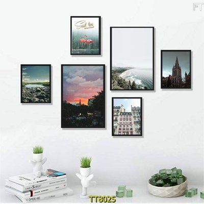 File in ấn File tranh bộ 6 tấm TT80025 (bản gốc) chất lượng cao