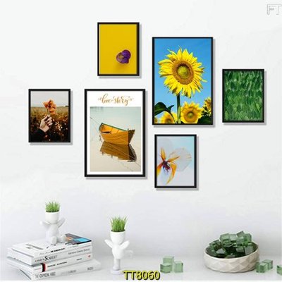 Hình ảnh file gốc File tranh bộ 6 tấm TT80060 cho in UV