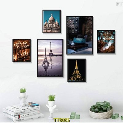 File gốc File tranh bộ 6 tấm TT80085 (trang trí) phòng ngủ