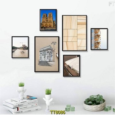 File gốc File tranh bộ 6 tấm TT80086 (trang trí) cho phòng khách