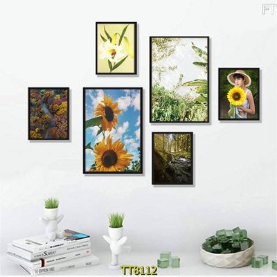 File tranh gốc in trần nhà File tranh bộ 6 tấm TT80112 3D