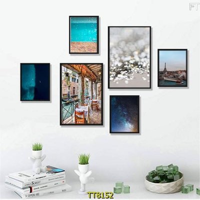 File ảnh File tranh bộ 6 tấm TT80152 (gốc) in PP, decal