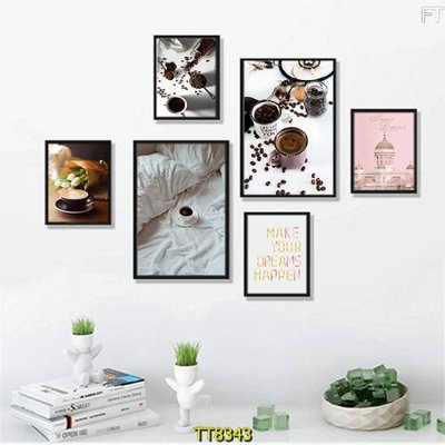 File tranh gốc in trần nhà File tranh bộ 6 tấm TT80343 3D