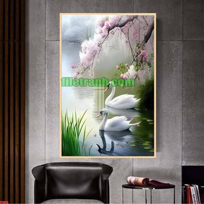 File gốc File gốc in bộ tranh decor treo tráng gương canvas TTH13 (thiết kế) độc quyền