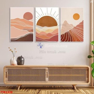 Hình ảnh file gốc File bộ tranh treo tường decor TTK1328 cho in UV