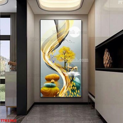 File in trần File bộ tranh treo tường decor TTK1362 (bản gốc) mây trời