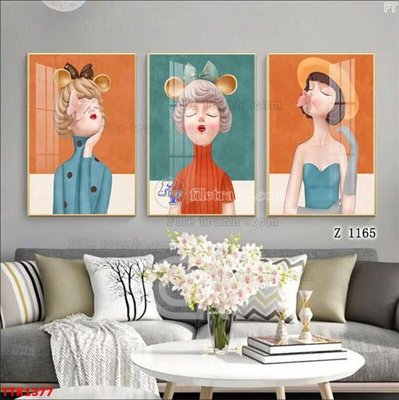 Download file gốc File bộ tranh treo tường decor TTK1377 (in mica) trong suốt